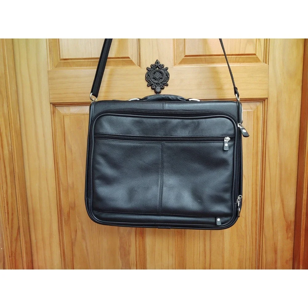 Dell Heavy Duty Leather Laptop Bag Case Professional Messenger Shoulder Strap